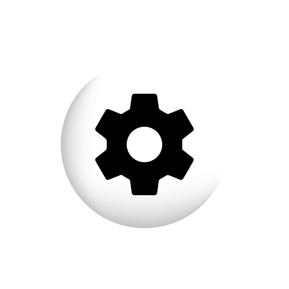 Gear icon template, setting icon png