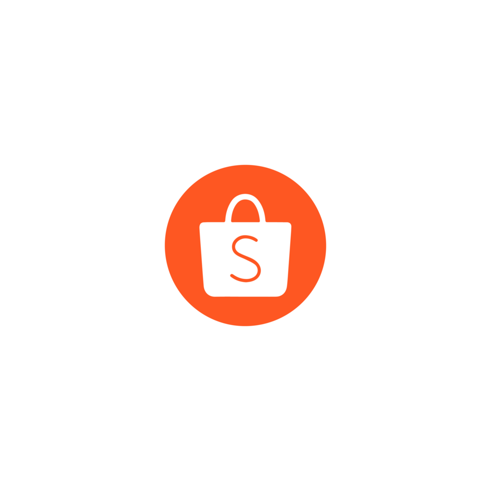 Shopee logo orange shoping online png