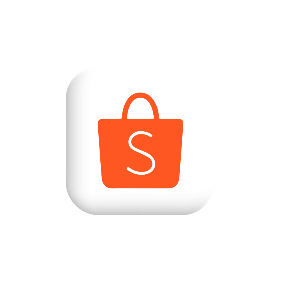 Shopee logo orange shoping online png