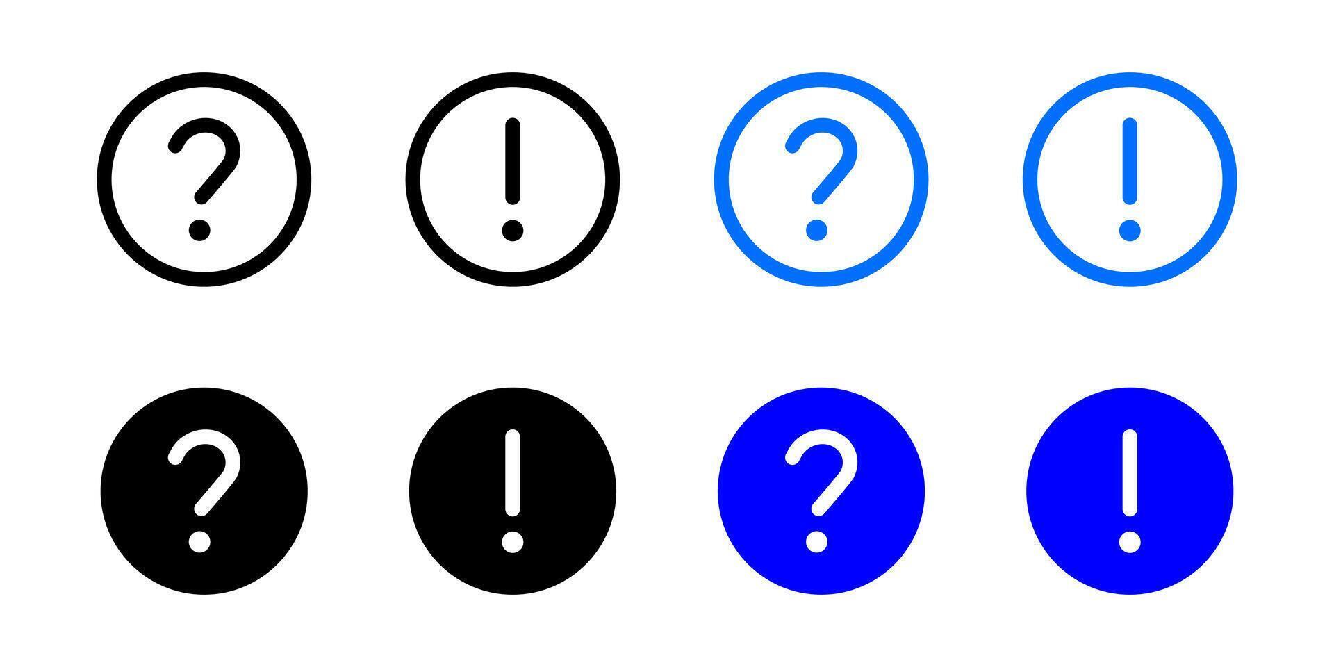 Question mark icon. Faq and details symbol. Support sign. Answer pictogram. vector