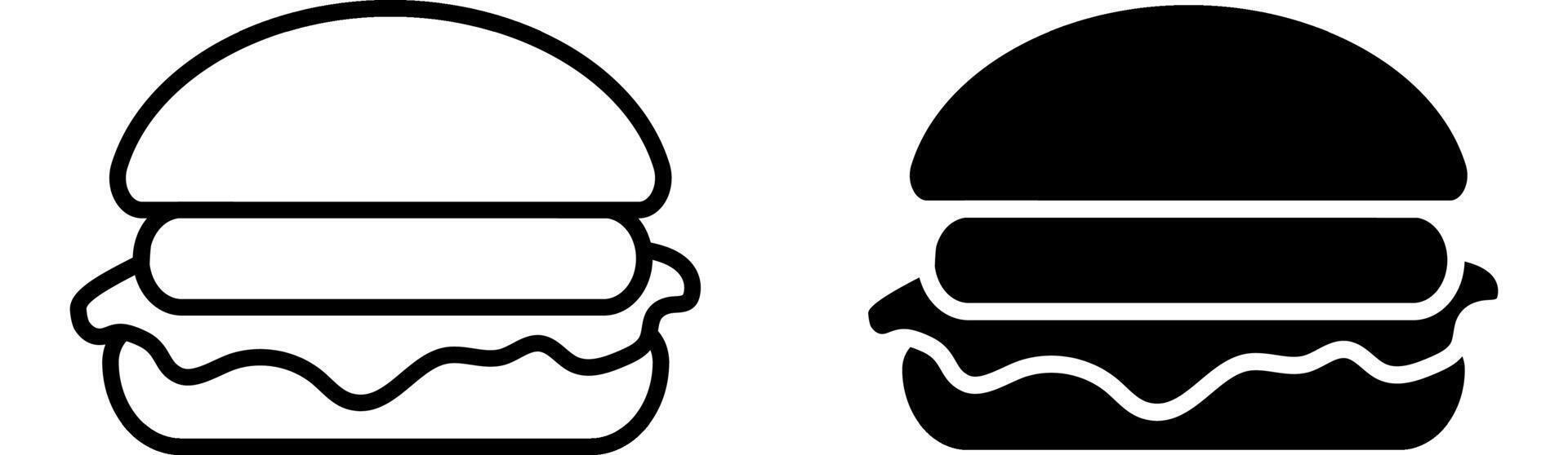 Burger simple icon. Hamburger sign. Fast food symbol. Food logo illustration. vector
