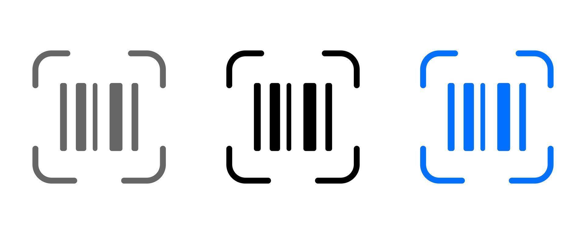 Barcode scanner icon. Scan QR Code symbol. vector