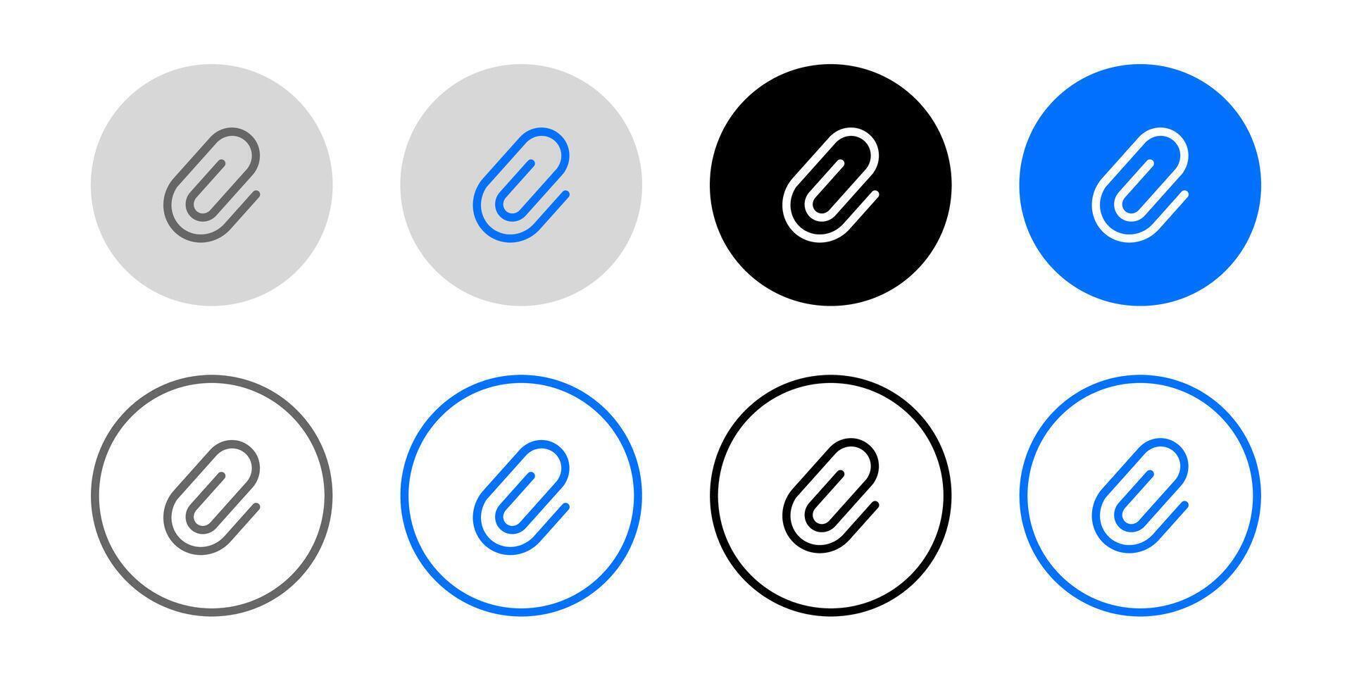 Link icon. Attached link symbol. File sign. Web page URL pictogram. Wed Document icon. Office paper clip illustration. vector