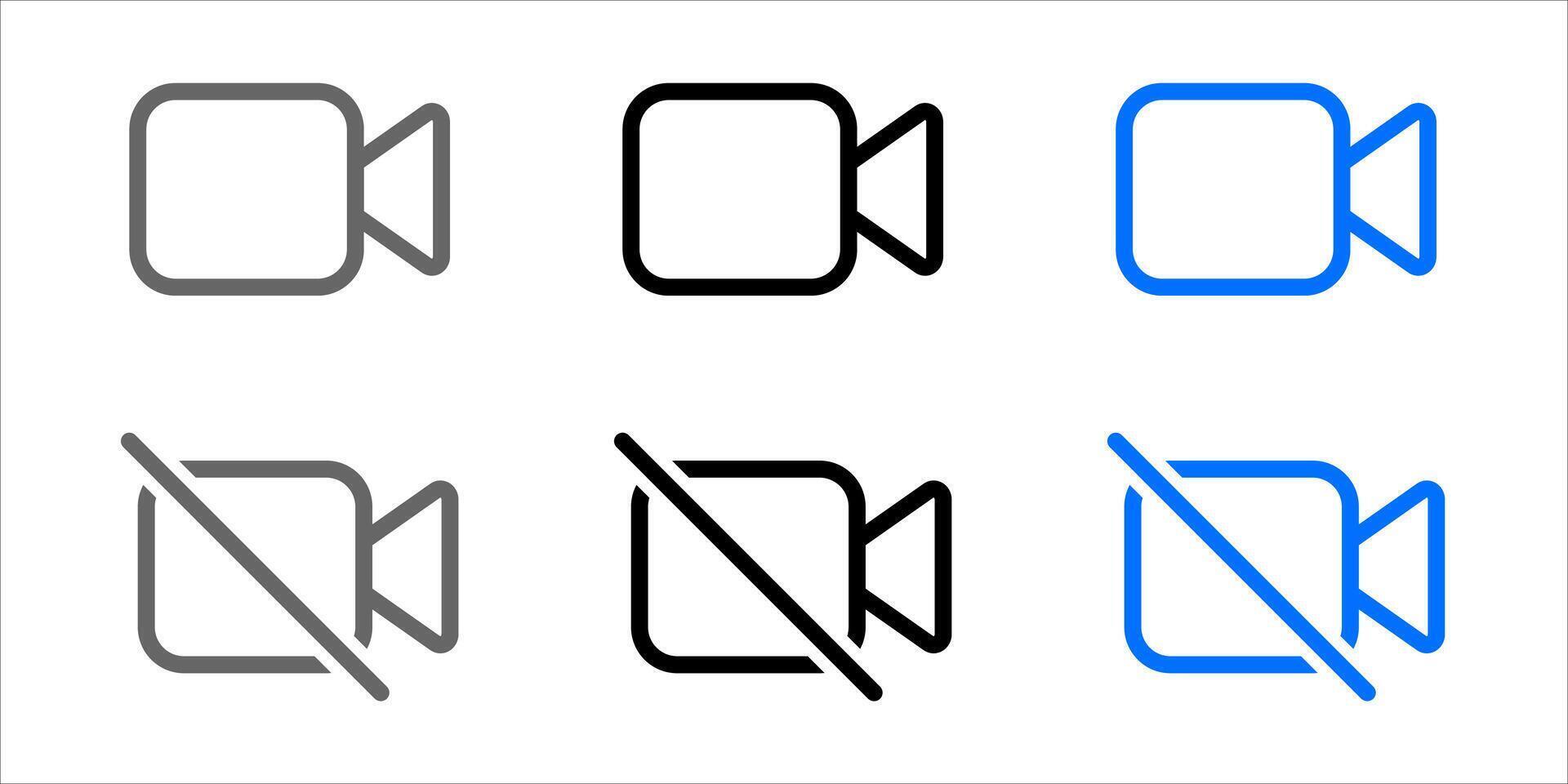 Cross on camera sign. Camcorder icon. Camera off on symbol. recording not allowed pictogram. vector