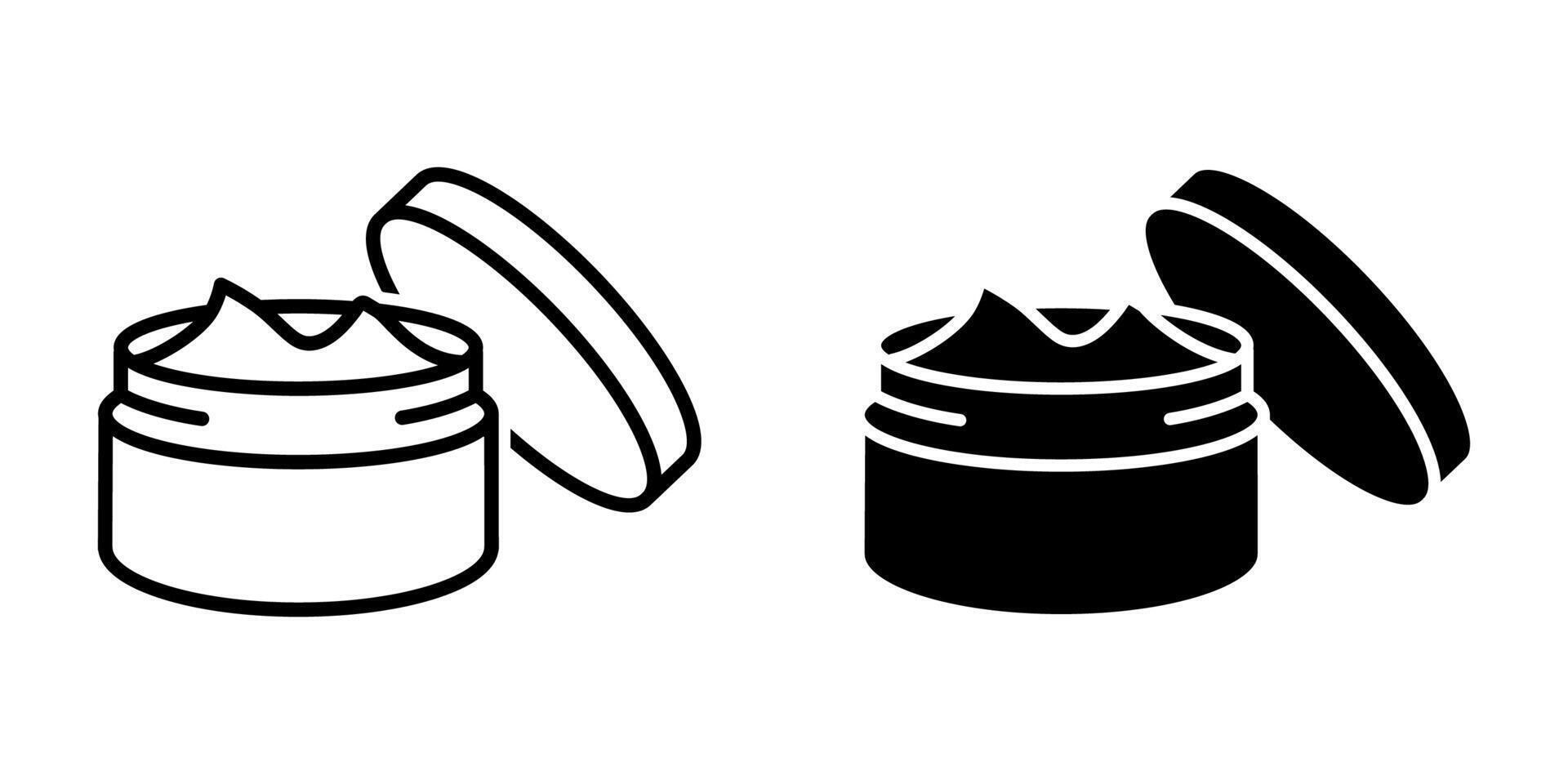 Body cream icon. Facial cream sign. Moisturizer symbol. Hair mask container illustration. Skin care pictogram. vector