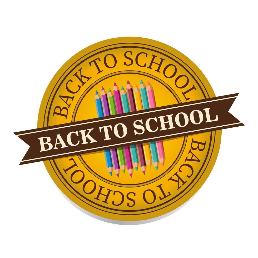 Back to school stickers set. illustration vector