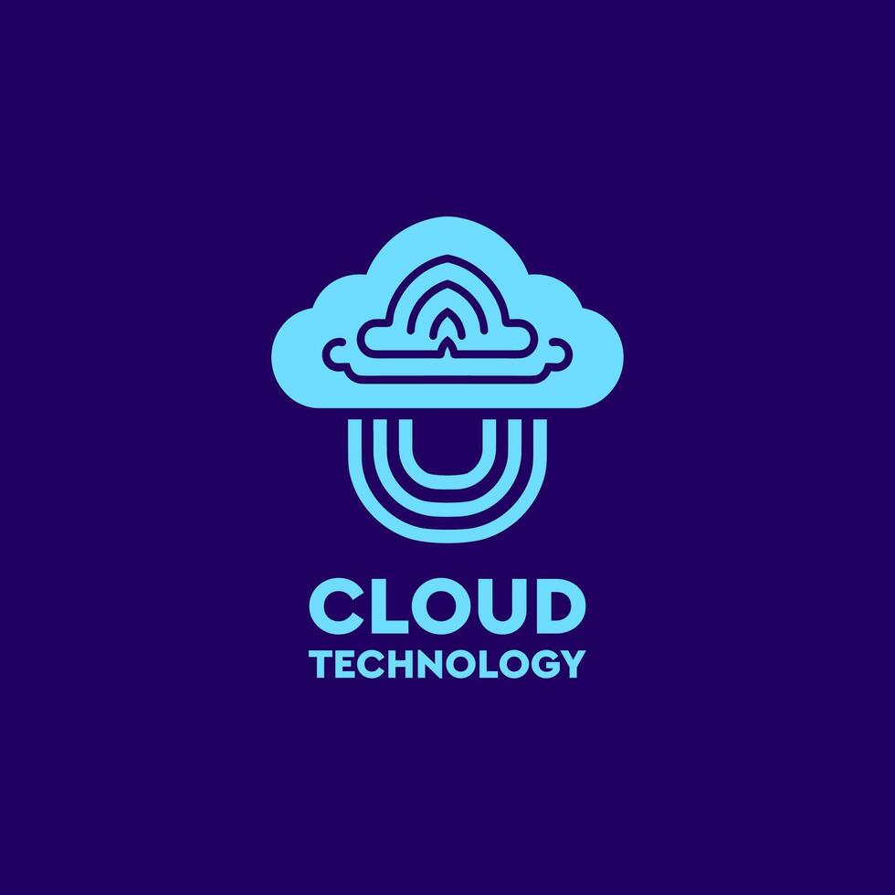 Cloud Technology logo, global, storage, cloud computing, bandwidth, website, corporate, download, upload, creative, tech, data, information, modern, transfer, cloud, service, marketing, technology vector