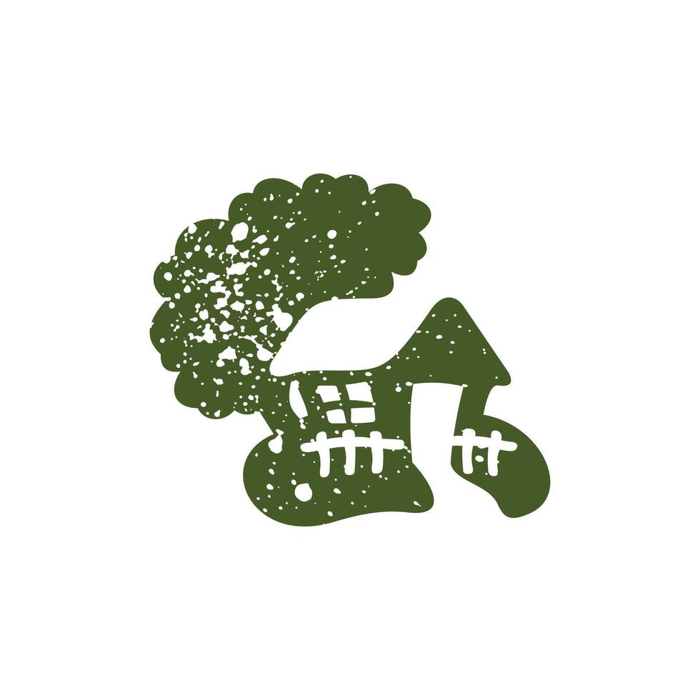 Home Tree Nature Grunge Creative Business Icon Design Template Logo vector