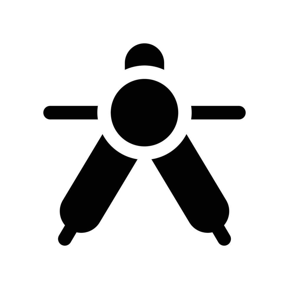 drawing compass icon. glyph icon for your website, mobile, presentation, and logo design. vector
