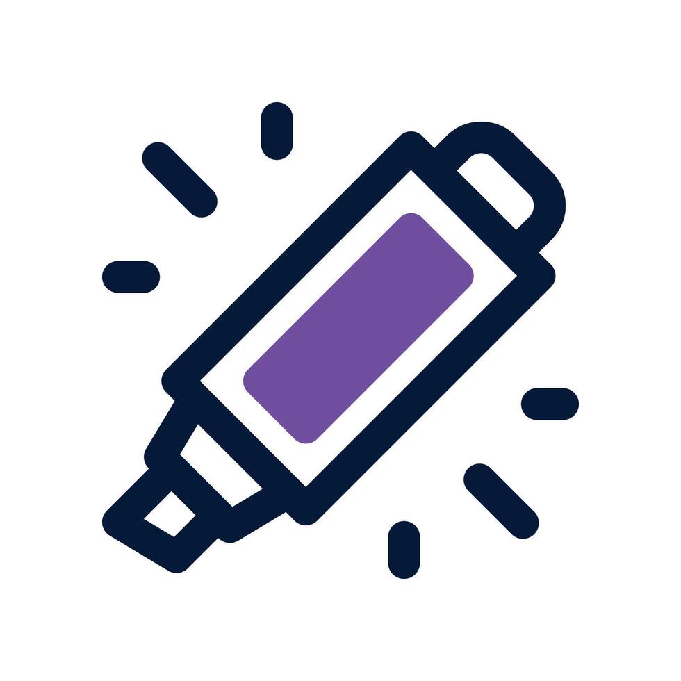 marker icon. dual tone icon for your website, mobile, presentation, and logo design. vector