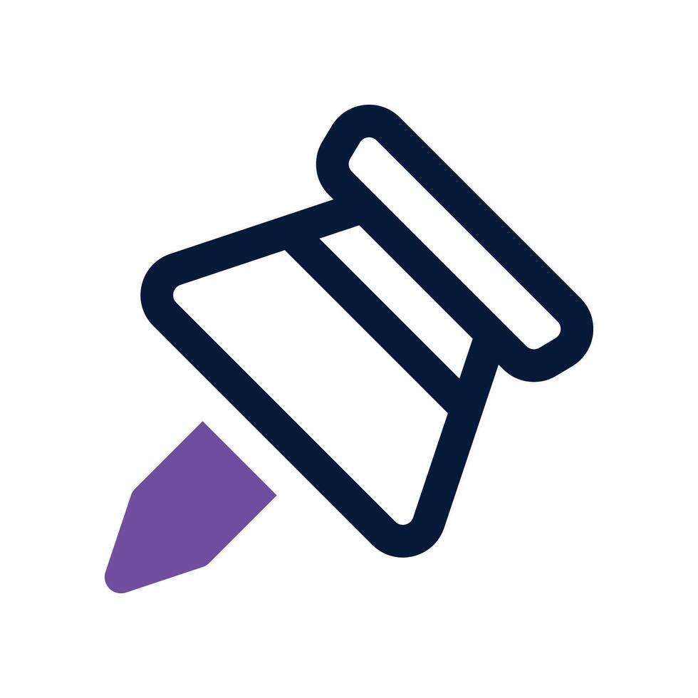 push pin icon. dual tone icon for your website, mobile, presentation, and logo design. vector