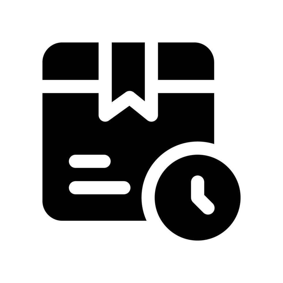 time delivery icon. glyph icon for your website, mobile, presentation, and logo design. vector