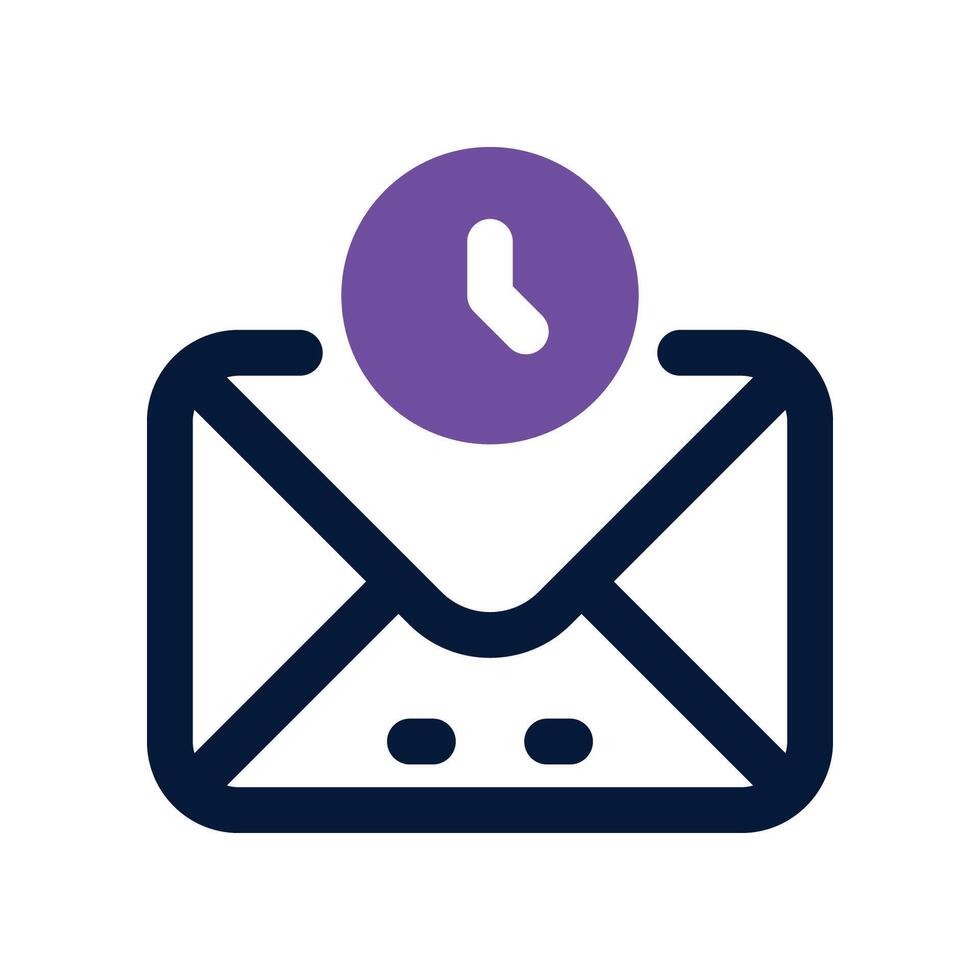 email delay icon. dual tone icon for your website, mobile, presentation, and logo design. vector
