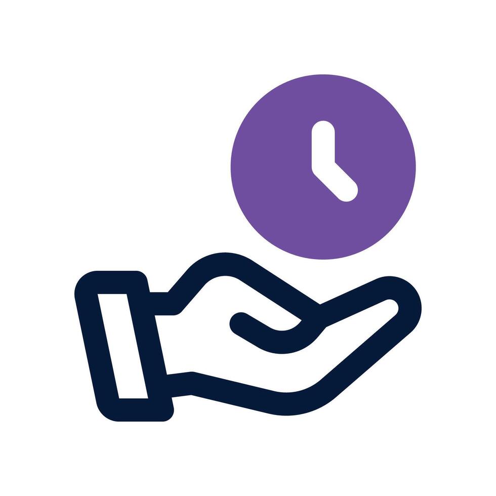 save time icon. dual tone icon for your website, mobile, presentation, and logo design. vector