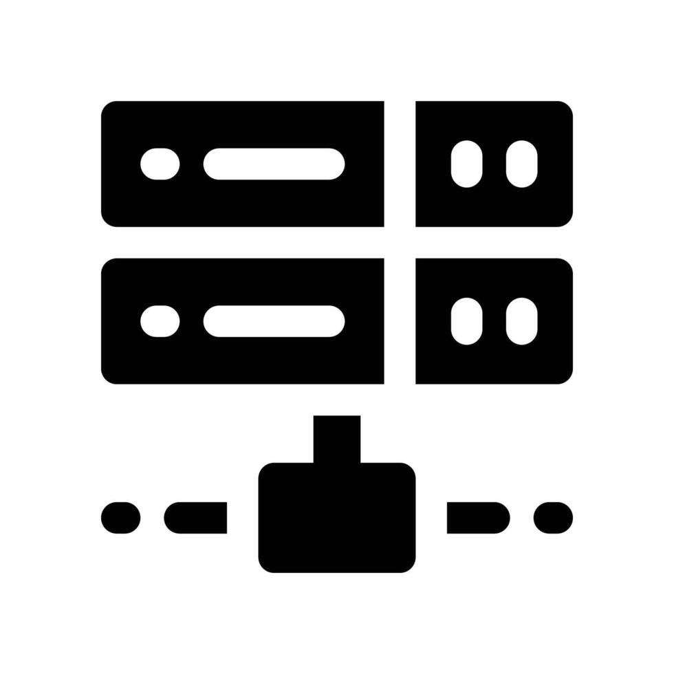 server icon. glyph icon for your website, mobile, presentation, and logo design. vector