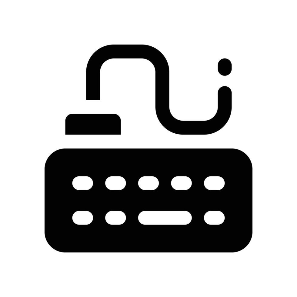 keyboard icon. glyph icon for your website, mobile, presentation, and logo design. vector