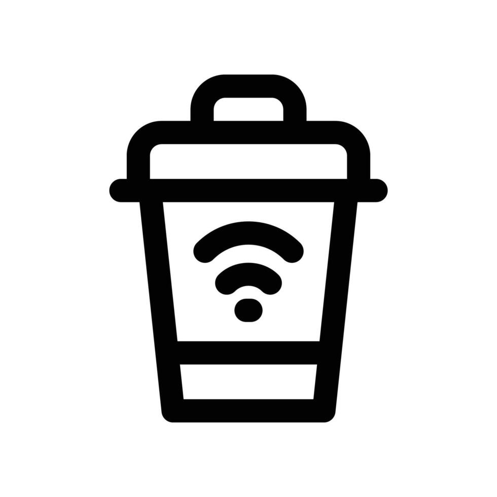 trash icon. line icon for your website, mobile, presentation, and logo design. vector