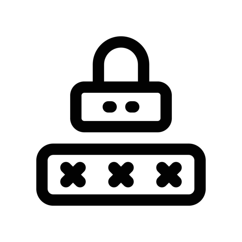 encryption icon. line icon for your website, mobile, presentation, and logo design. vector