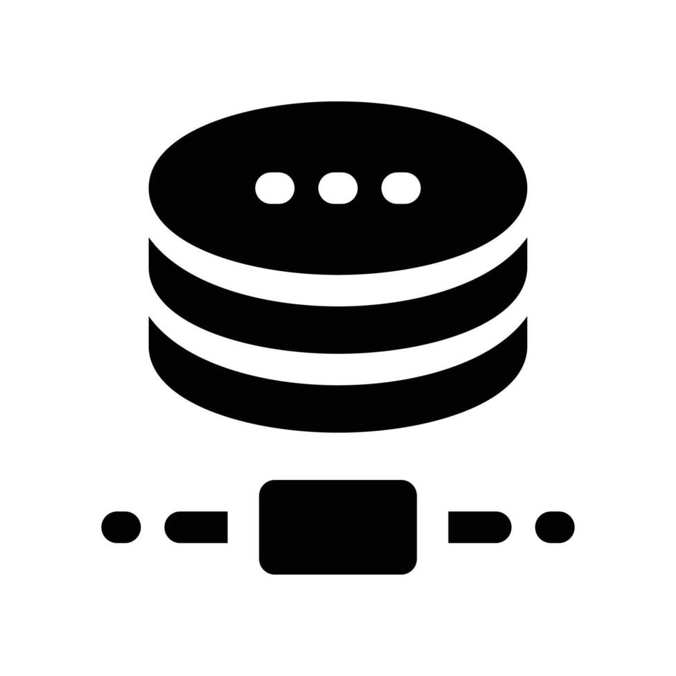 database icon. glyph icon for your website, mobile, presentation, and logo design. vector