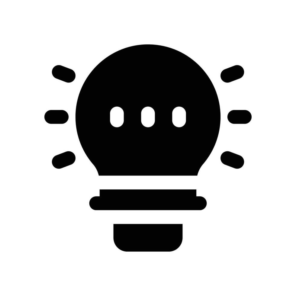 idea icon. glyph icon for your website, mobile, presentation, and logo design. vector