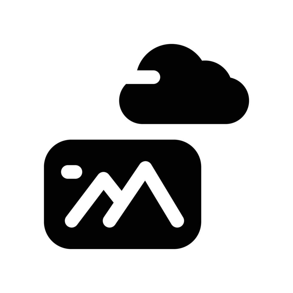 image cloud icon. glyph icon for your website, mobile, presentation, and logo design. vector