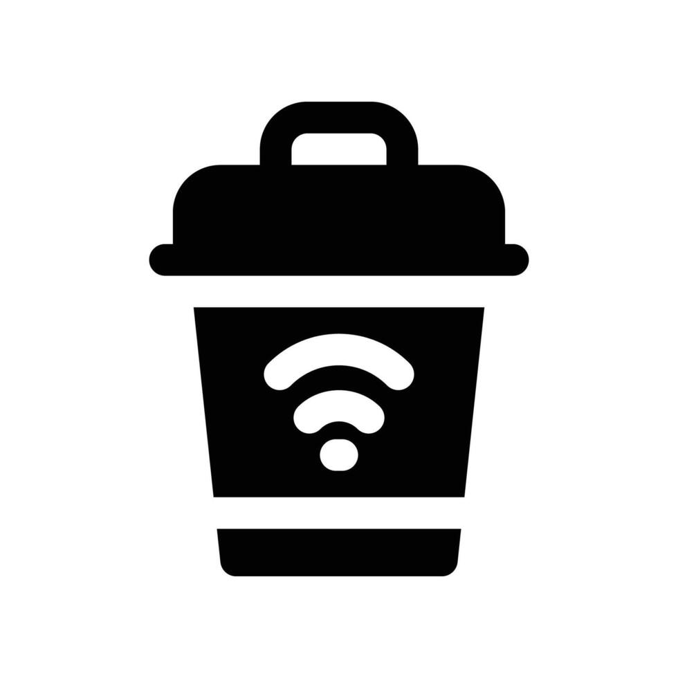 trash icon. glyph icon for your website, mobile, presentation, and logo design. vector