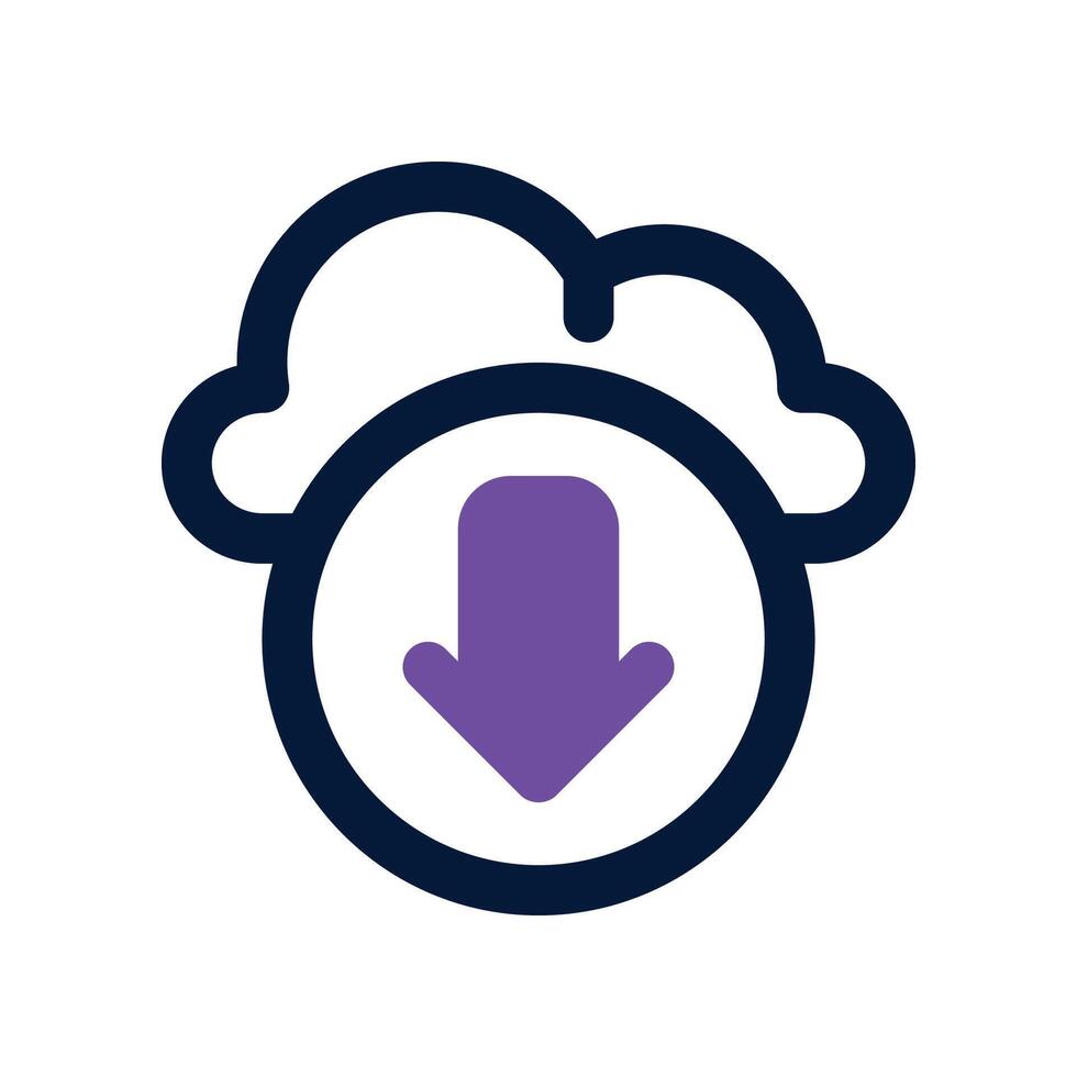 download cloud icon. dual tone icon for your website, mobile, presentation, and logo design. vector
