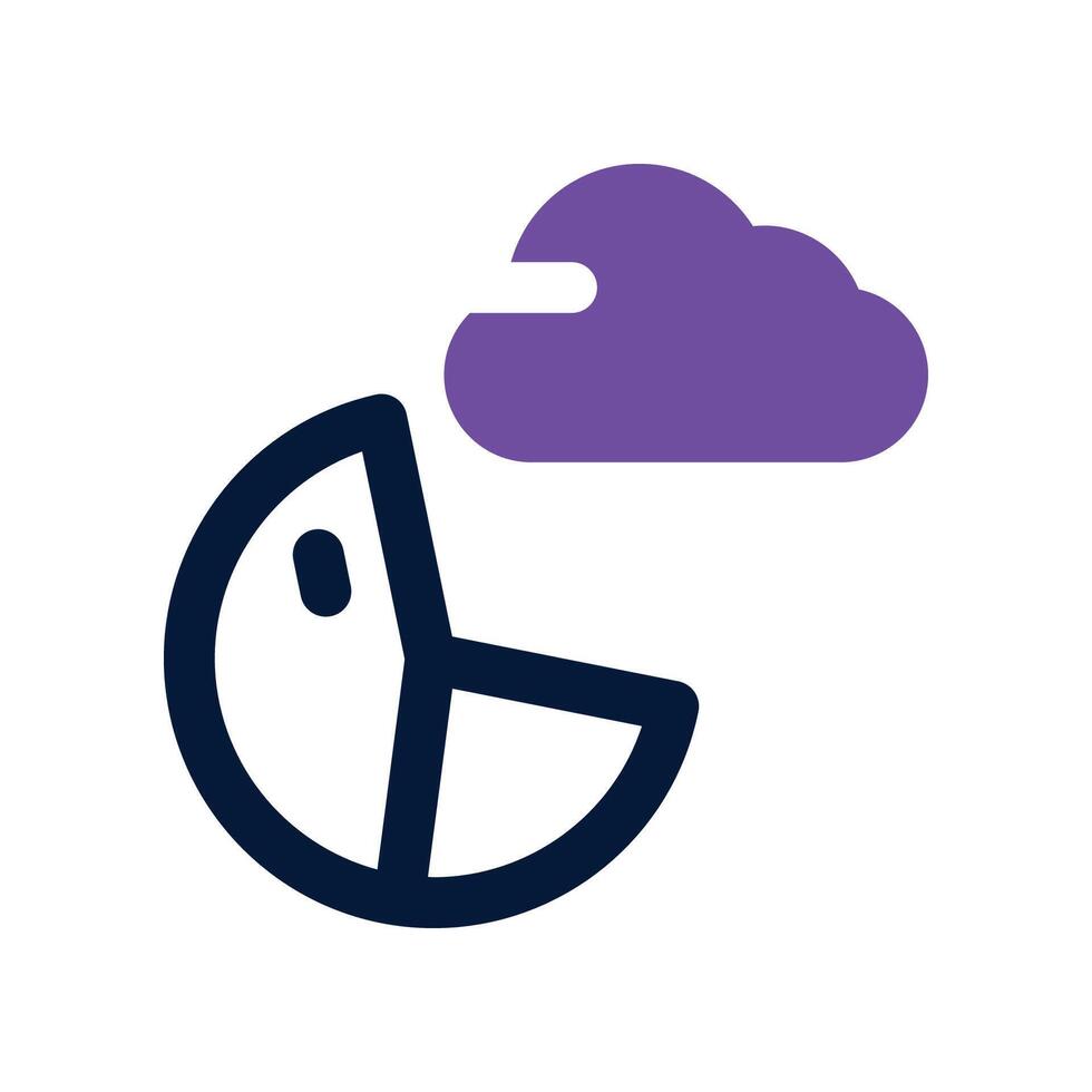 pie chart icon. dual tone icon for your website, mobile, presentation, and logo design. vector