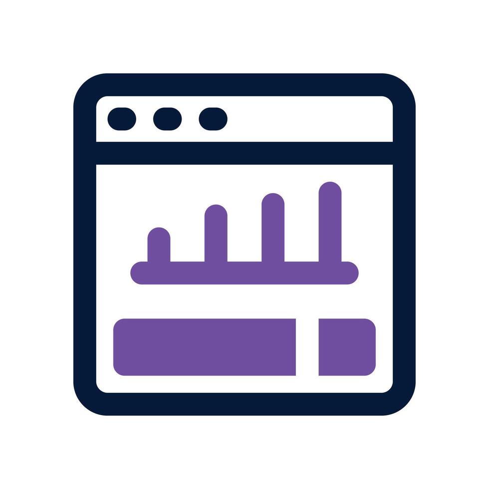 web report icon. dual tone icon for your website, mobile, presentation, and logo design. vector