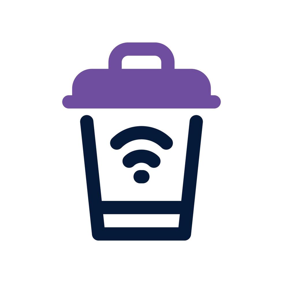 trash icon. dual tone icon for your website, mobile, presentation, and logo design. vector