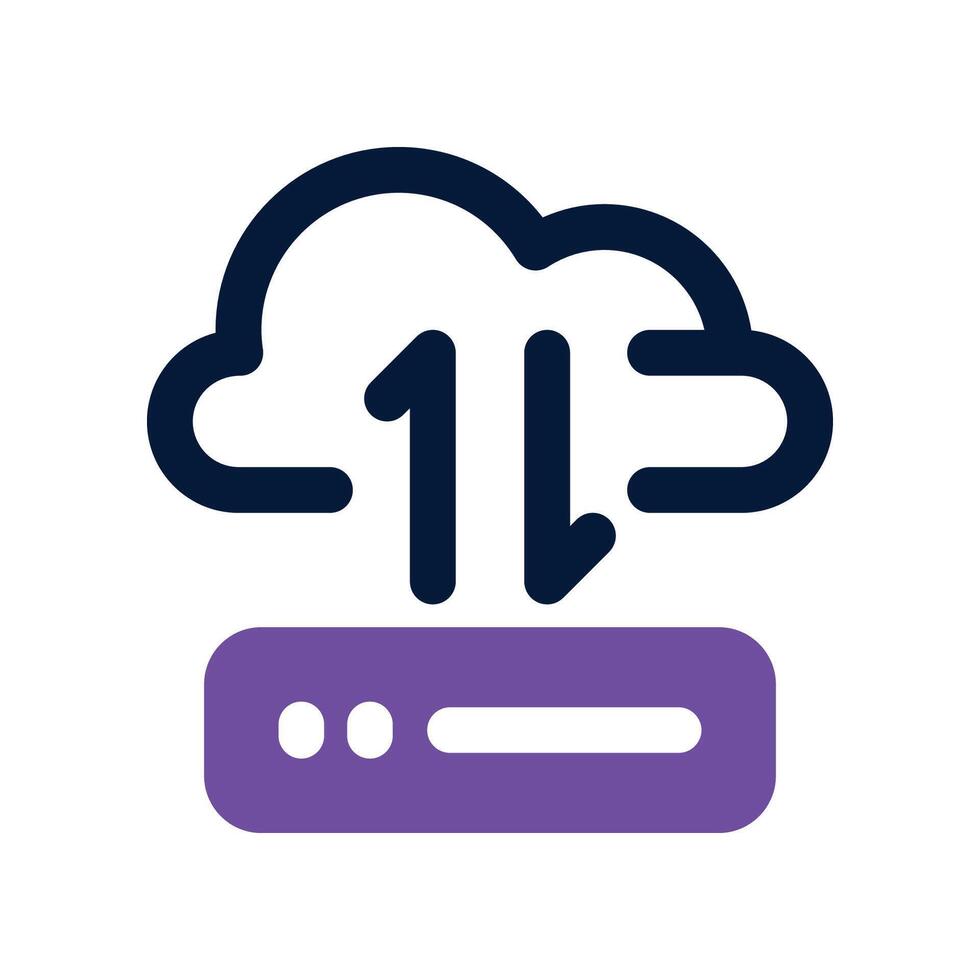 cloud transfer icon. dual tone icon for your website, mobile, presentation, and logo design. vector