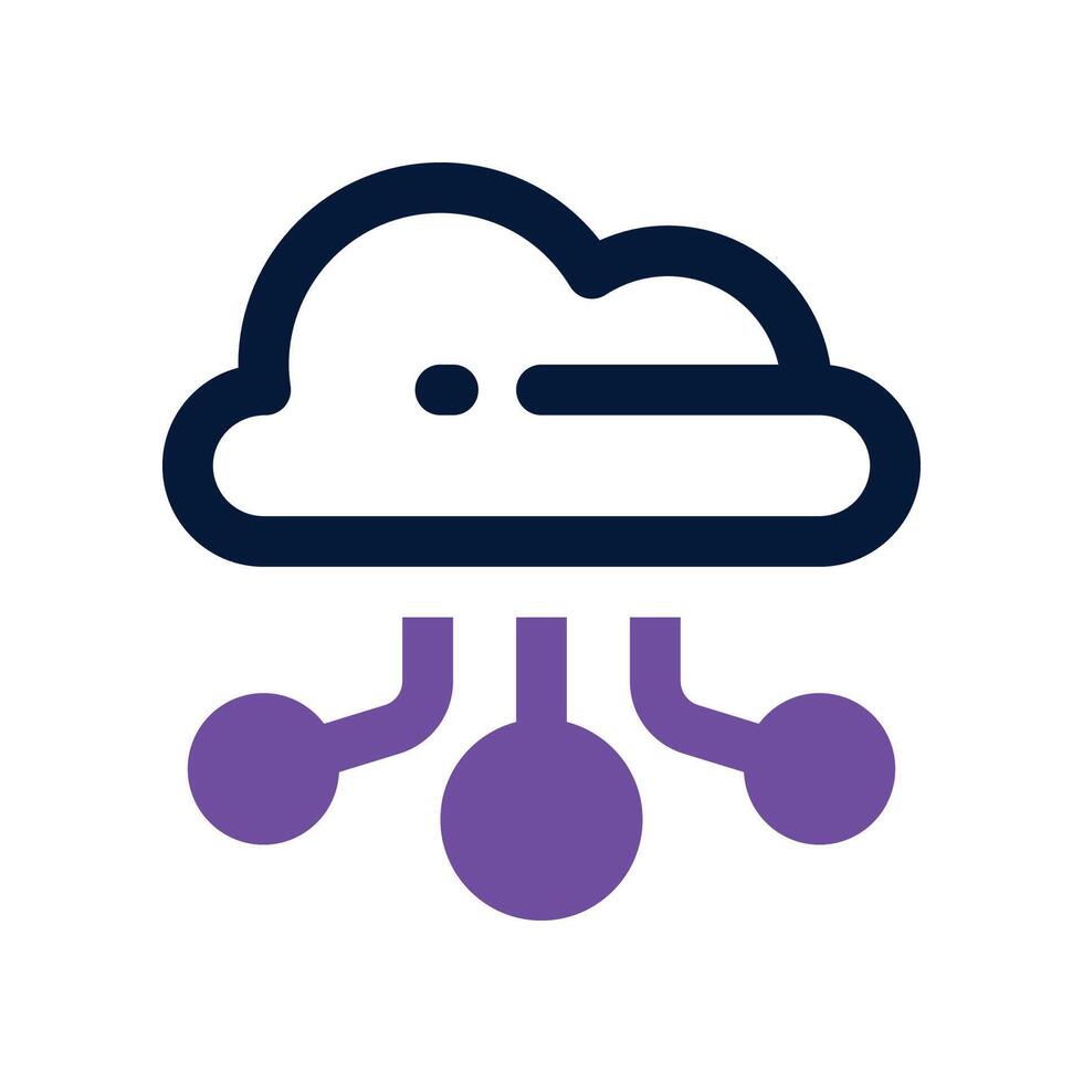 cloud computing icon. dual tone icon for your website, mobile, presentation, and logo design. vector