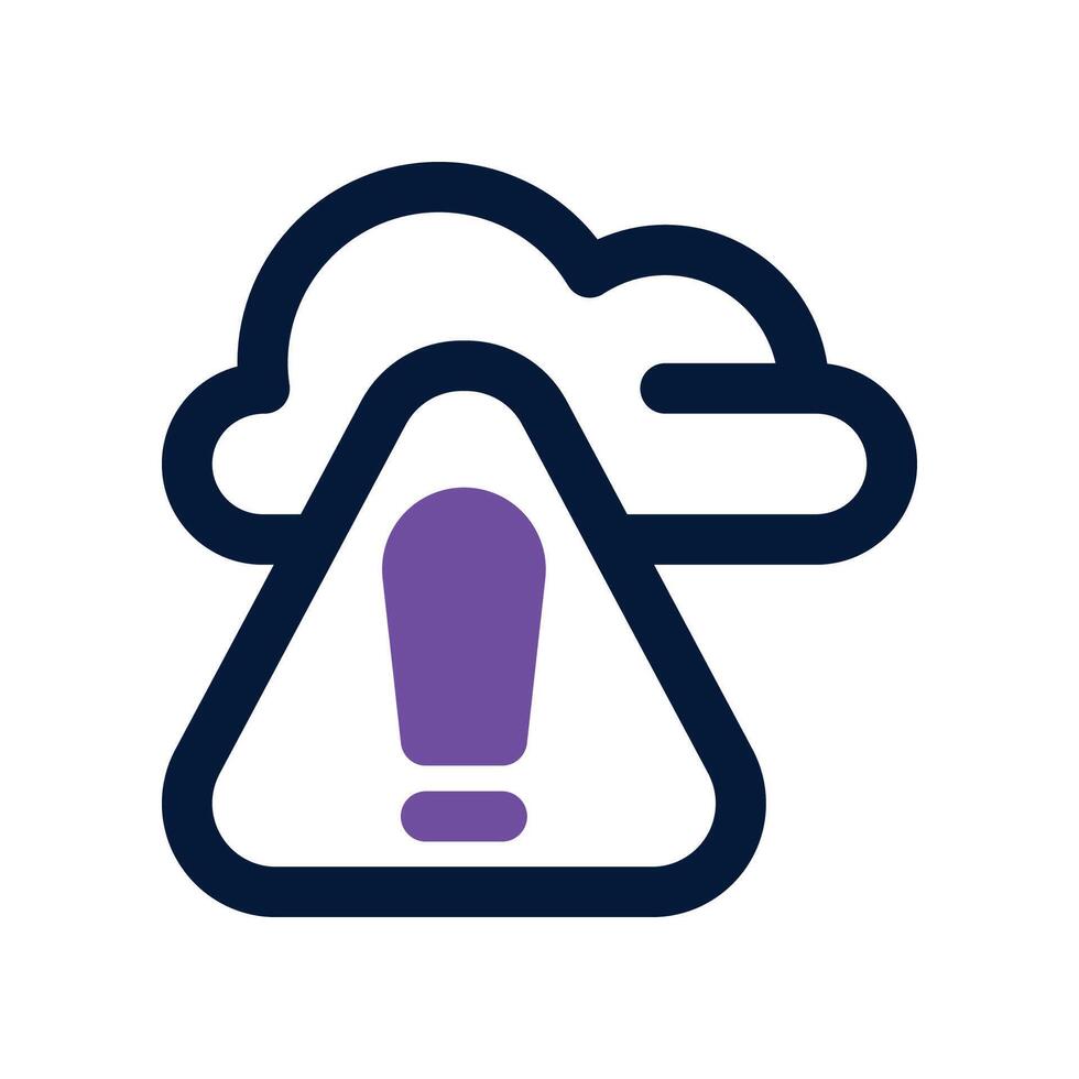 cloud error icon. dual tone icon for your website, mobile, presentation, and logo design. vector
