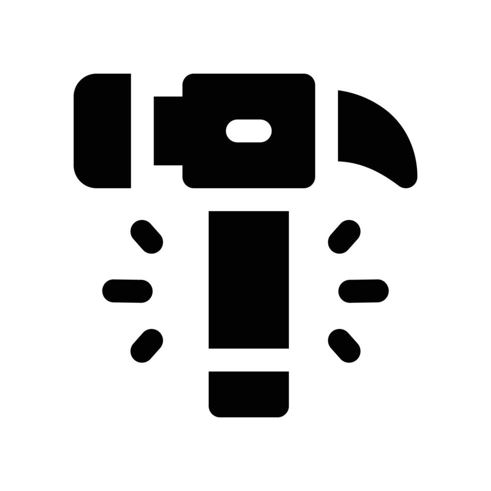 hammer icon. glyph icon for your website, mobile, presentation, and logo design. vector