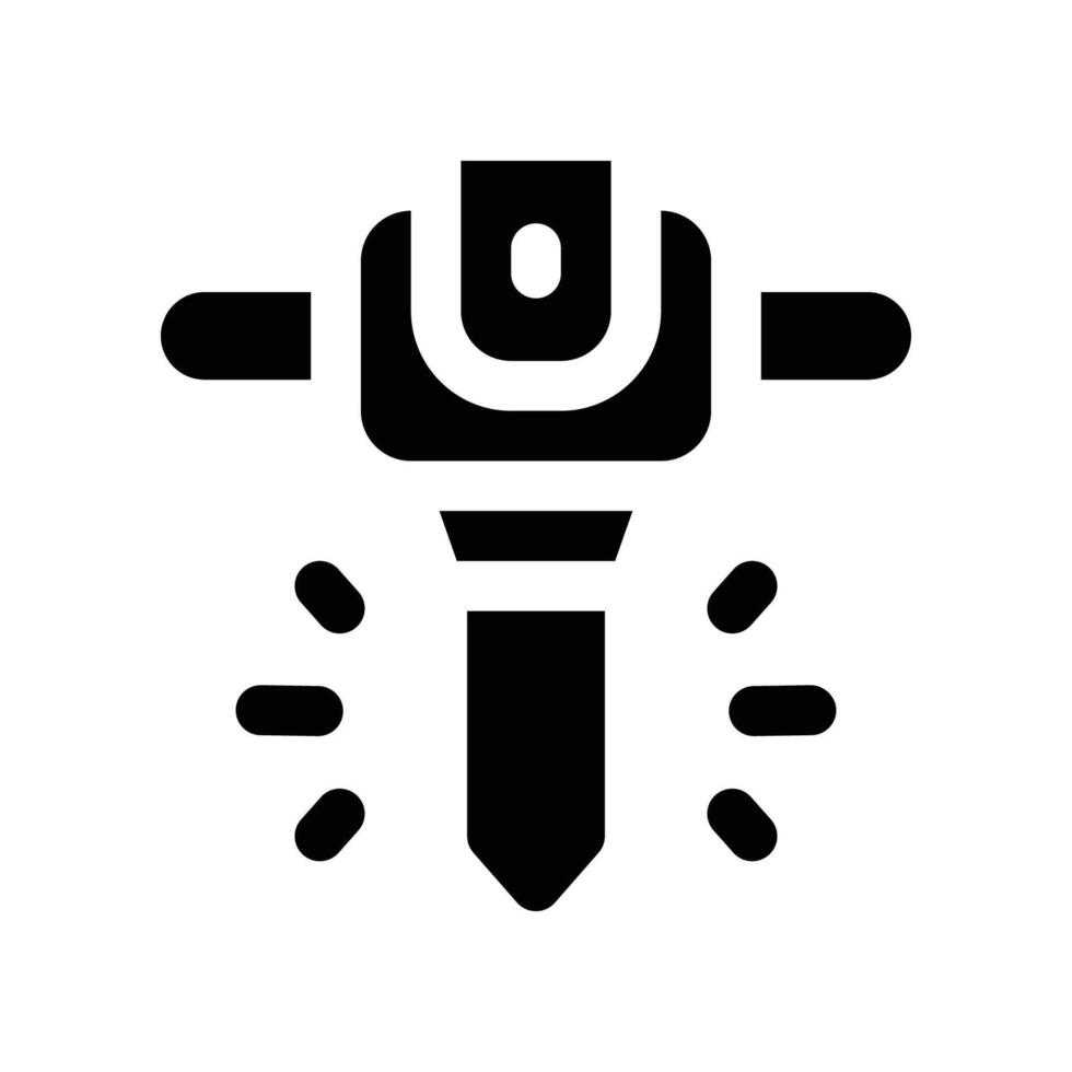 jackhammer icon. glyph icon for your website, mobile, presentation, and logo design. vector