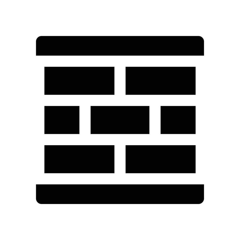 wall icon. glyph icon for your website, mobile, presentation, and logo design. vector