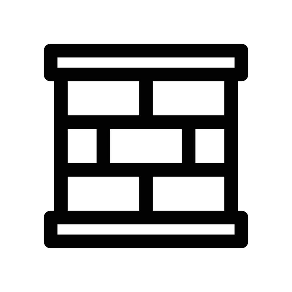 wall icon. line icon for your website, mobile, presentation, and logo design. vector