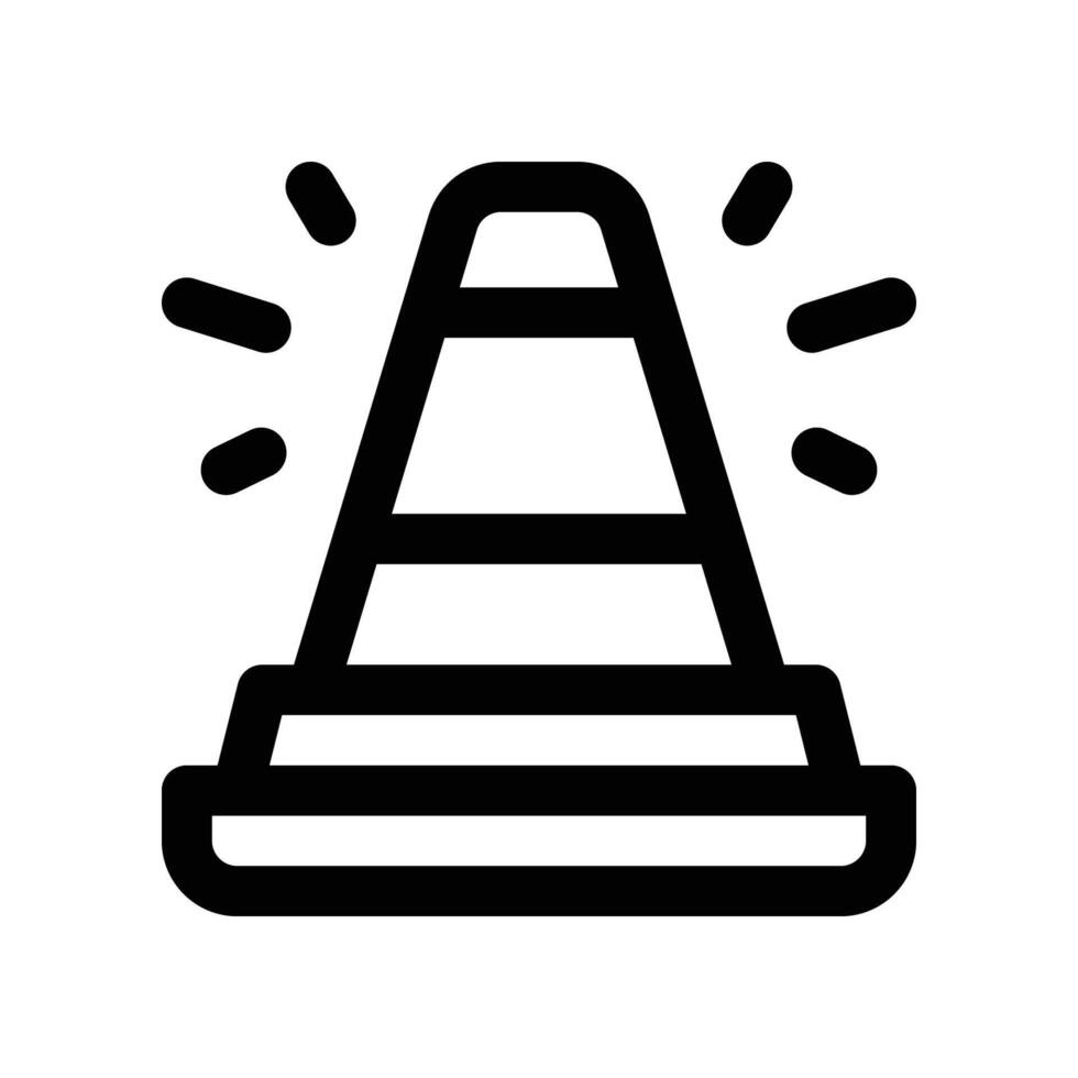 traffic cone icon. line icon for your website, mobile, presentation, and logo design. vector
