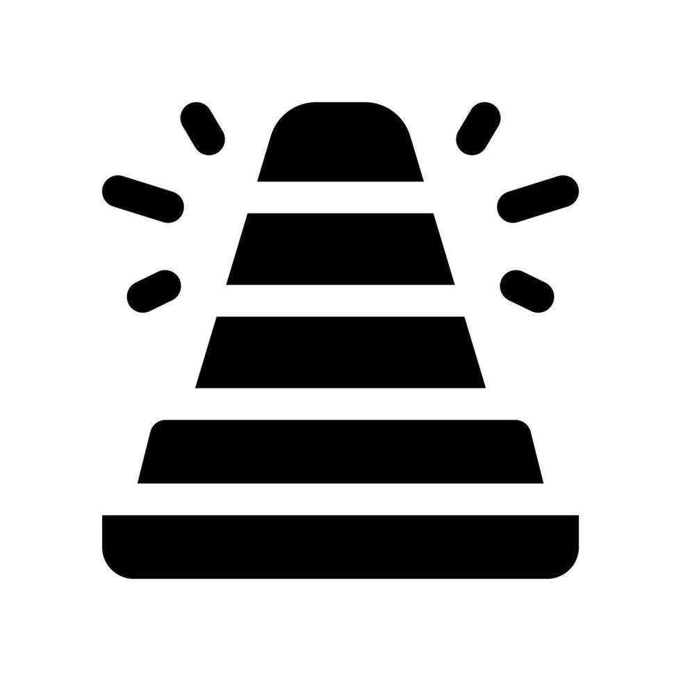 traffic cone icon. glyph icon for your website, mobile, presentation, and logo design. vector