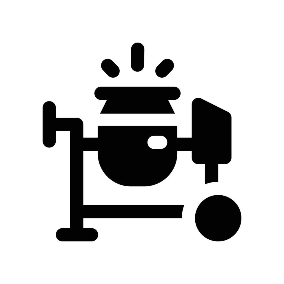 concrete mixer icon. glyph icon for your website, mobile, presentation, and logo design. vector