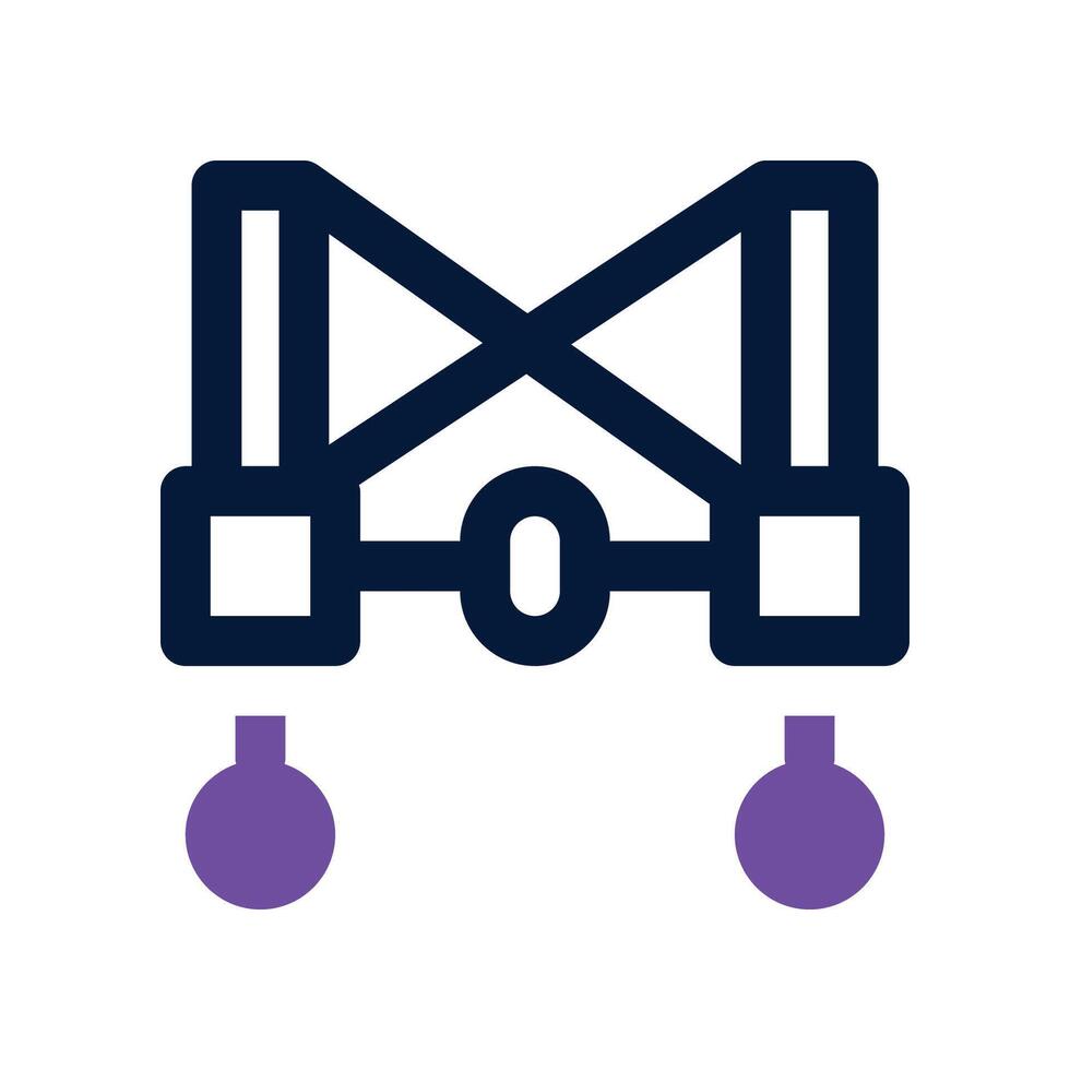 safety harness icon. dual tone icon for your website, mobile, presentation, and logo design. vector