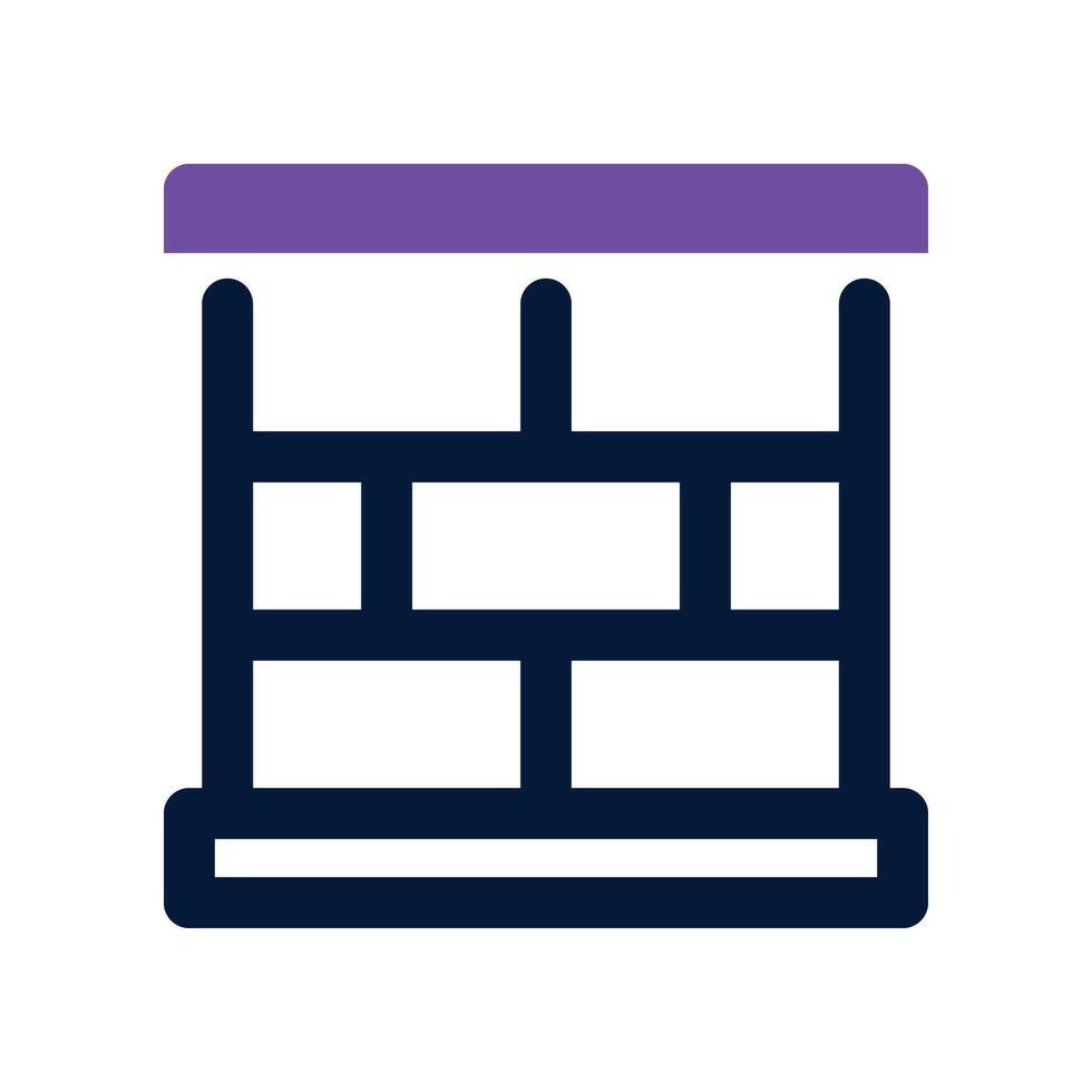 wall icon. dual tone icon for your website, mobile, presentation, and logo design. vector