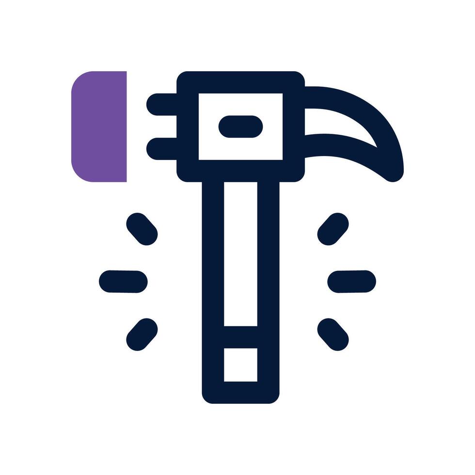 hammer icon. dual tone icon for your website, mobile, presentation, and logo design. vector