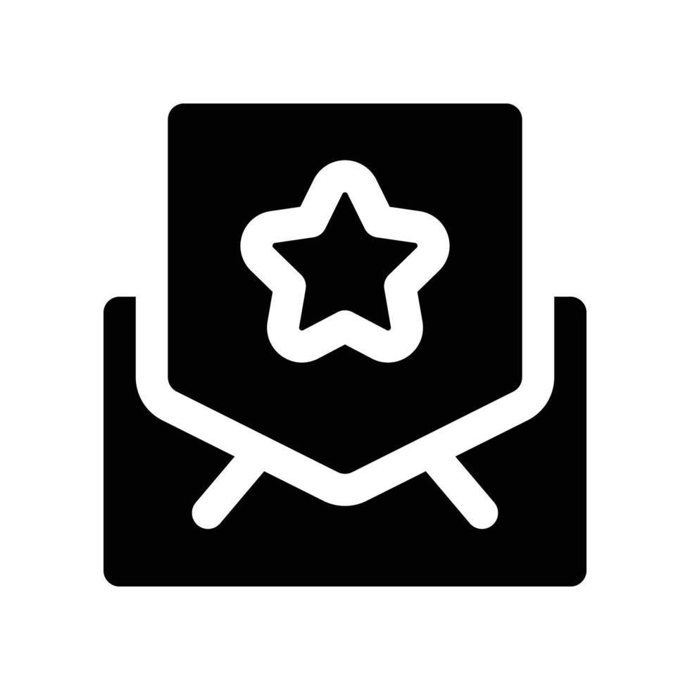 email icon. glyph icon for your website, mobile, presentation, and logo design. vector