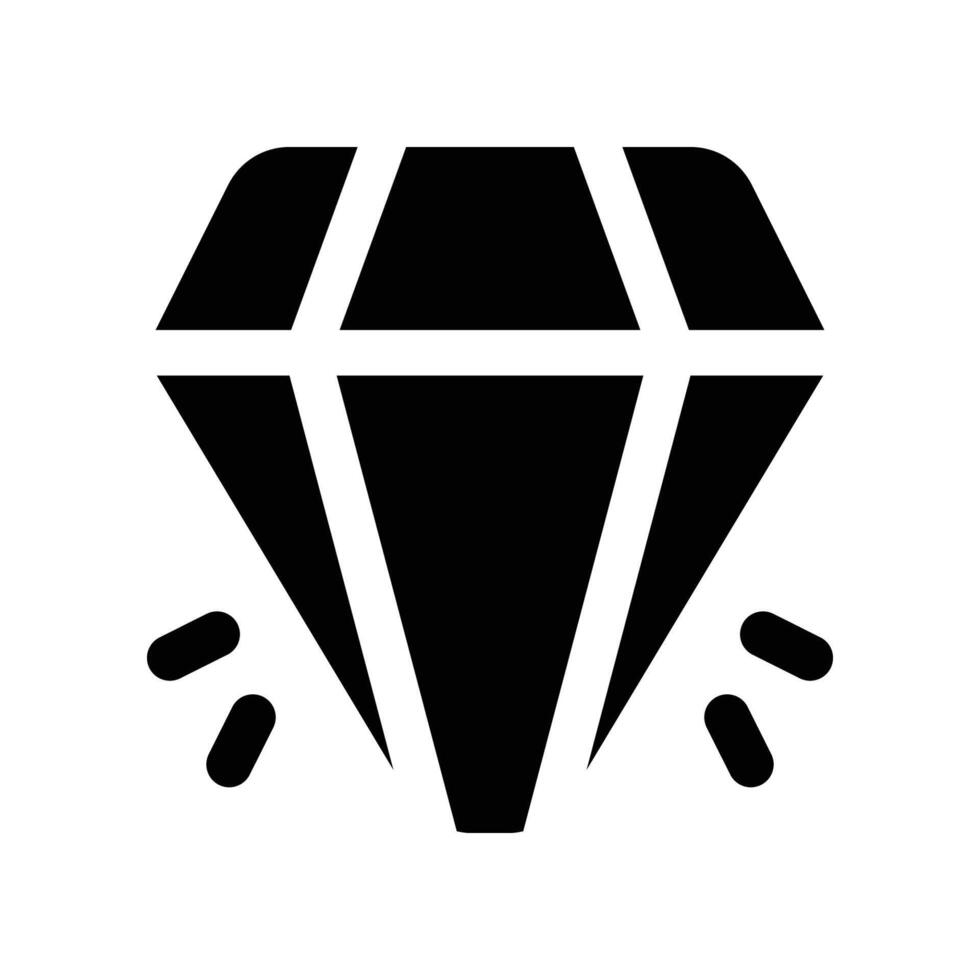 diamond icon. glyph icon for your website, mobile, presentation, and logo design. vector