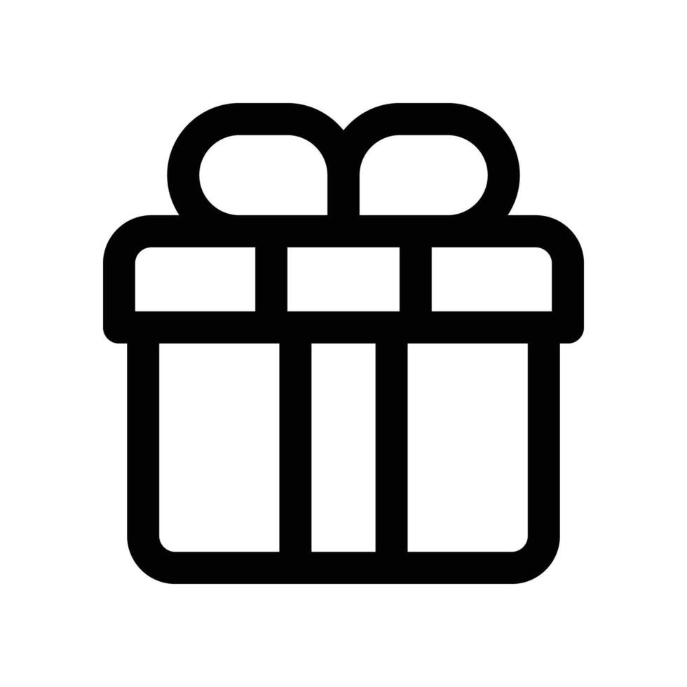 gift icon. line icon for your website, mobile, presentation, and logo design. vector