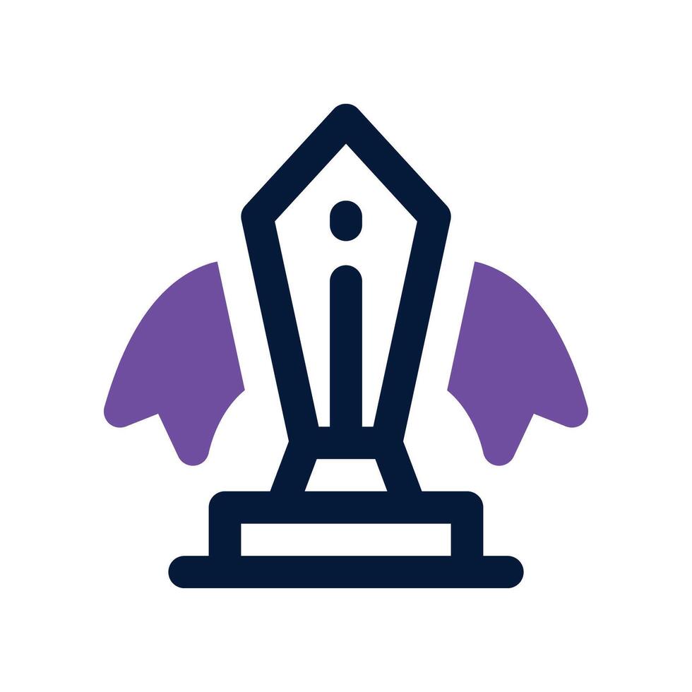 trophy icon. dual tone icon for your website, mobile, presentation, and logo design. vector