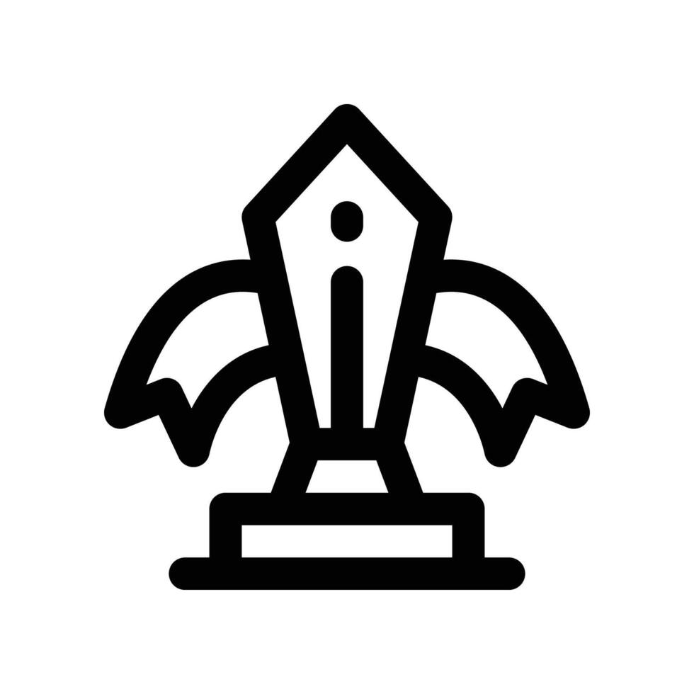 trophy icon. line icon for your website, mobile, presentation, and logo design. vector