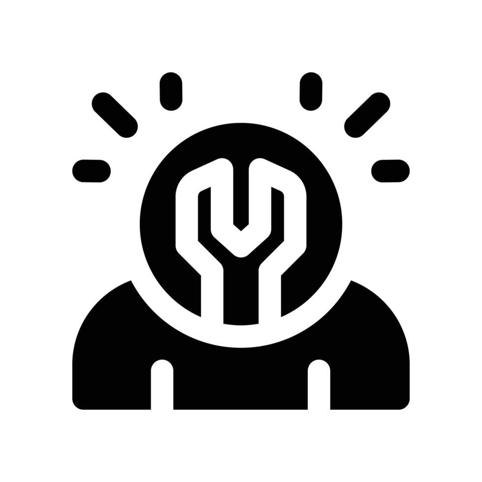 technical support icon. glyph icon for your website, mobile, presentation, and logo design. vector