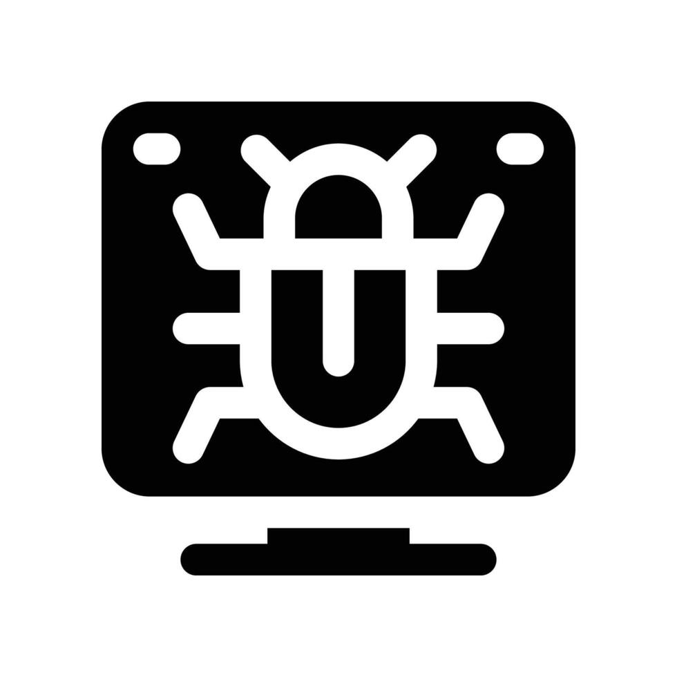 bug icon. glyph icon for your website, mobile, presentation, and logo design. vector